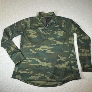 Xersion Womens Camo Long Sleeve Activewear 1/4 zip Pullover Shirt XXL